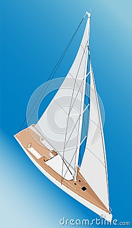 Sailing yacht Stock Photo