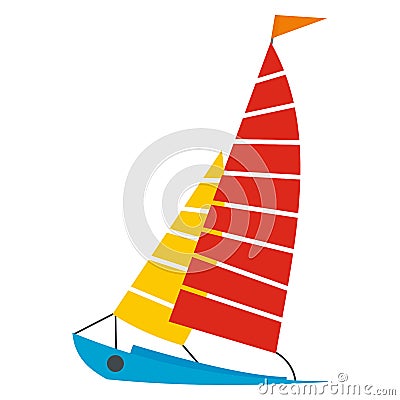 Sailing yacht icon Vector Illustration