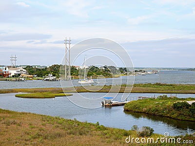 Sailing yacht on the ICW Stock Photo