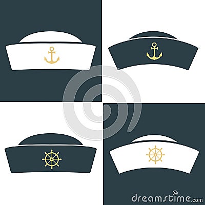 Sailor hat icon. Vector Illustration