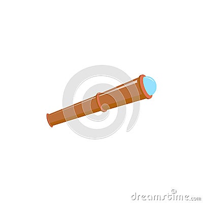 Sailor, pirate foldable telescope, spyglass Vector Illustration