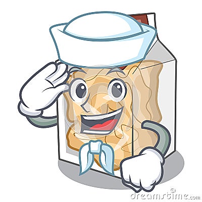 Sailor pork rinds isolated in the cartoon Vector Illustration