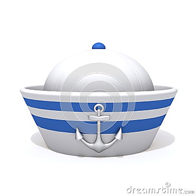 Sailorman hat 3d illustration Cartoon Illustration