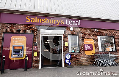 Sainsburys Local store in Radford Way, Billericay, UK Editorial Stock Photo