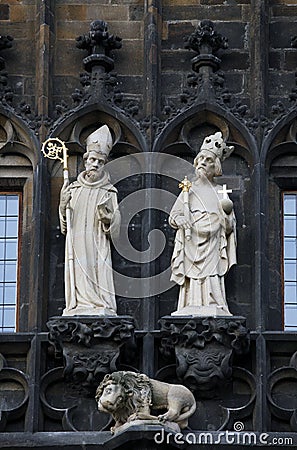 Saint Adalbert and Saint Sigismond Stock Photo