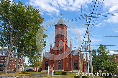 Saint Andre Bessette Parish in Laconia, New Hampshire, USA Editorial Stock Photo