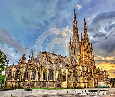 Saint-Andre Cathedral of Bordeaux - France Stock Photo