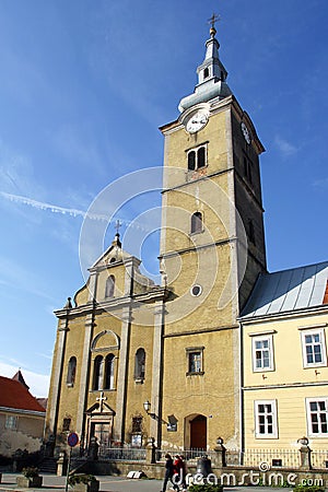 Saint Anne`s Church in Krizevci Croatia Editorial Stock Photo