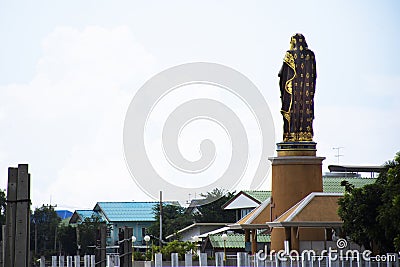 Saint Anne statue at Tha Chin river riverside in Anna church for thai people and foreign travelers travel visit and respect Stock Photo