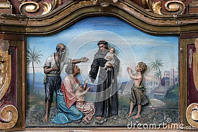 Saint Anthony of Padua Stock Photo