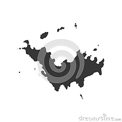 Saint Barthelemy map Vector Illustration