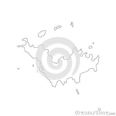 Saint Barthelemy map Vector Illustration