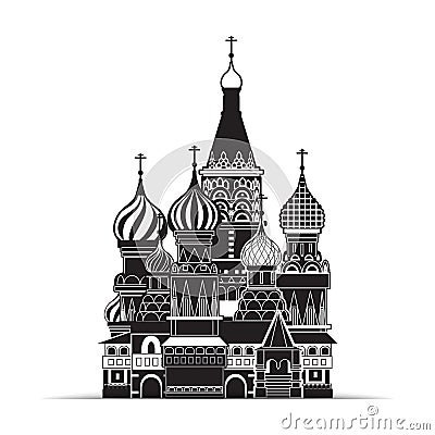 Saint Basil cathedral , Moscow, vector symbol Vector Illustration