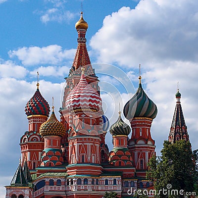 Saint Basil`s Cathedral Cathedral of Vasily the Blessed Editorial Stock Photo