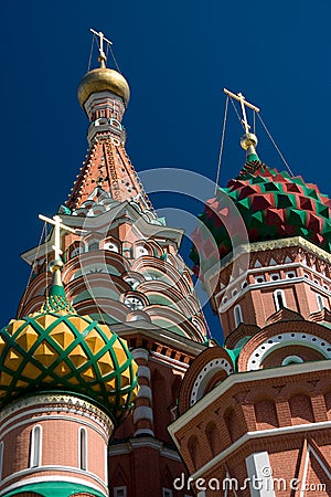 Saint Basil's Cathedrals Domes, Moscow Stock Photo