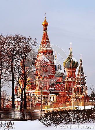 Saint Basils cathedral in Moscow. Color photo Stock Photo