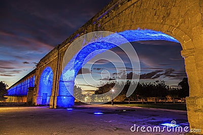 Saint Clement Aqueduct in Montpellier Stock Photo