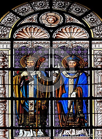 Saint Cyril and Saint John Chrysostom Editorial Stock Photo