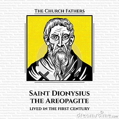 Saint Dionysius the Areopagite was a judge at the Areopagus Court in Athens, who lived in the first century. Vector Illustration