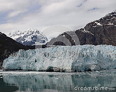 Saint Elias mountains and Margerie glacier Stock Photo