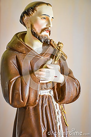 Saint Francis of Assisi Statue Editorial Stock Photo