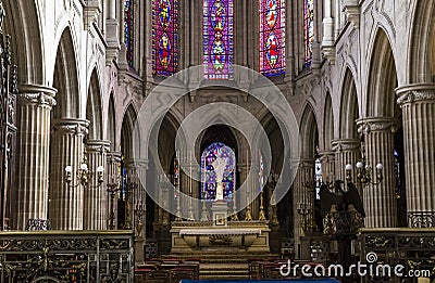 Saint-Germain Auxerrois church, Paris, France Editorial Stock Photo
