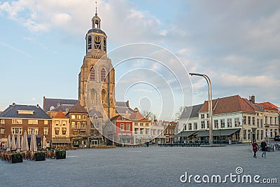 Saint Gertrude church in Bergen op Zoom Editorial Stock Photo