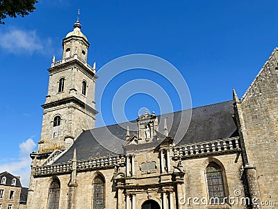 The Saint-Gildas church in Auray Stock Photo