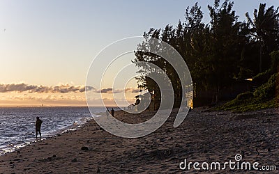 Saint Gilles beach, La Reunion island, france Editorial Stock Photo