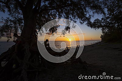 Saint Gilles beach, La Reunion island, france Editorial Stock Photo