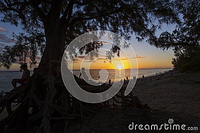 Saint Gilles beach, La Reunion island, france Editorial Stock Photo