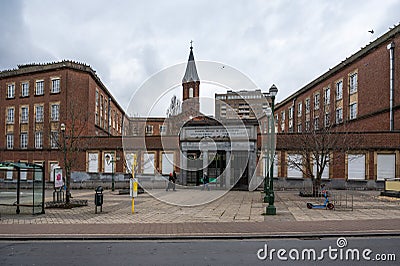 Saint Gilles, Brussels Capital Region, Belgium - Facade of the House of the Blind and the Royal Philanthrophy house Editorial Stock Photo