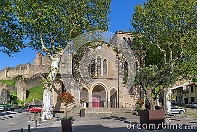 Saint Gimer Church, Carcassonne, France Stock Photo