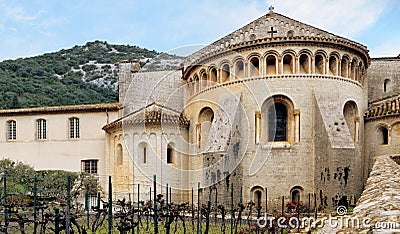 Saint-Guilhem-le-dÃ©sert. Gellone abbey. French medieval village. South of France. UNESCO world heritage. Stock Photo