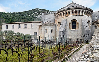 Saint-Guilhem-le-dÃ©sert. Gellone abbey. French medieval village. South of France. UNESCO world heritage. Stock Photo