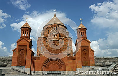 Saint Hovhannes church in Abovyan city Stock Photo