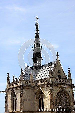 Saint Hubert gothic chapel Stock Photo