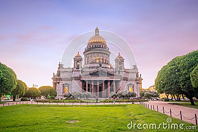 Saint Isaac Cathedral in St. Petersburg, Russia Editorial Stock Photo