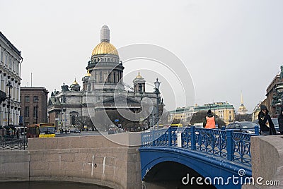 Saint Isaak church in Saint-Petersburg, Russia. Editorial Stock Photo