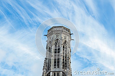 Saint-Jacques Tower gothic architercture paris france Stock Photo