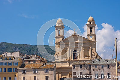 Saint-Jean-Baptiste Church in Bastia, Corsica Stock Photo