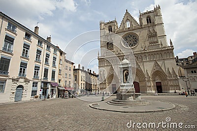 Saint-Jean-Baptiste, Lyon Editorial Stock Photo