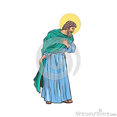 saint Joseph the father of jesus Vector Illustration