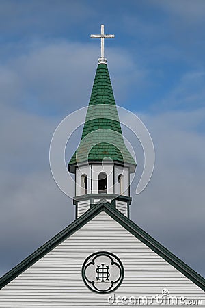 Saint Joseph`s Catholic Church steeple Editorial Stock Photo