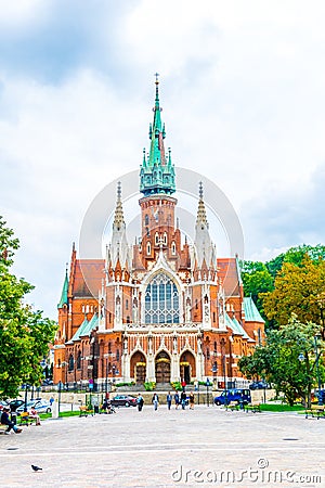 Saint Jospehgothic church in the polish city Krakow/Cracow....IMAGE Editorial Stock Photo