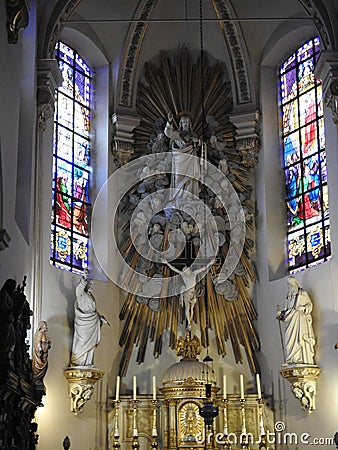 St. Laurentius Church - Lokeren - Belgium Stock Photo