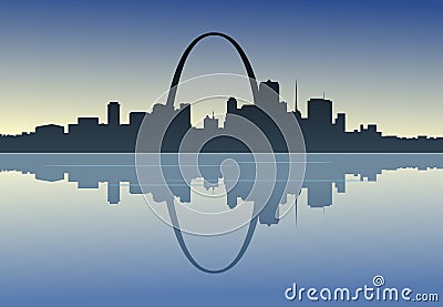 Saint Louis Downtown Riverfront Stock Photo