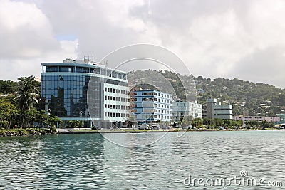 Saint Lucia Government buildings Editorial Stock Photo