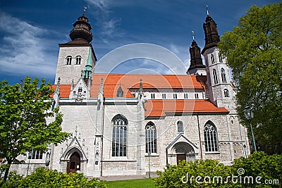 Saint Maria cathedral of Visby on island Gotland, Sweden Stock Photo