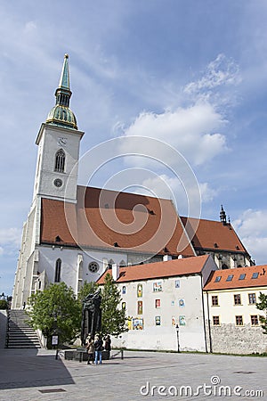 Saint Martin Cathedral in Bratislava Editorial Stock Photo